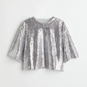 H&M Sequined Crop Top